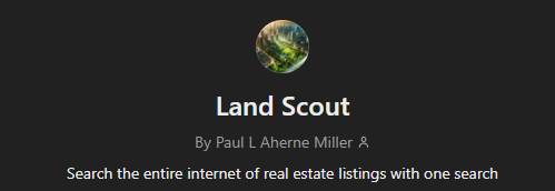 Land Scout find realestate quickly