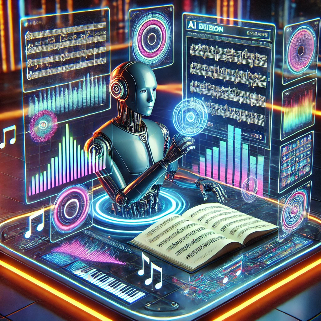 Melody Vision takes your cameras photo of sheet music and gives links to hear it.